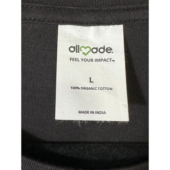 All Made Men's Organic Cotton Voodoo Baseball Tee, Size L - Picture 2 of 3